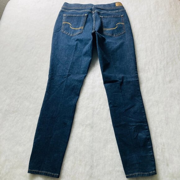 Levi's Womens Blue Denim Mid Rise Stretch Pull On Shaping Skinny Jeans Size 14L - Picture 2 of 11